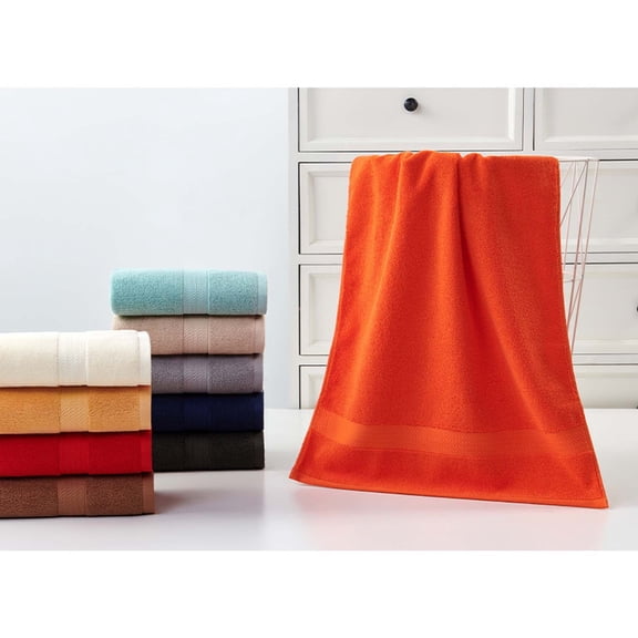 GFHFHITJ Adult Extra-large Bath Towels, 220 Grams Towel, Plain Color Face Towel, Extra-large Absorbent Hand Towel