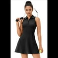 thumbnail image 2 of Vestido de Golf para Mujer, Vestido de Tenis con Bolsillos Cortos, Sin Mangas, Deportivo, para Entrenamiento, Atlético, Negro, Talla L, 2 of 7