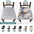 thumbnail image 5 of Seat Covers for Dining Room Chairs Stretch Printed Chair Seat Covers Set of 6, Removable Washable Upholstered Chair Seat Protector Cushion Slipcovers for Kitchen, Office(Flower Pattern), 5 of 6