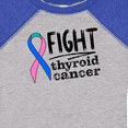 thumbnail image 4 of Inktastic Fight Thyroid Cancer Pink, Blue, Teal Ribbon Boys or Girls Baby Bodysuit, 4 of 5