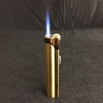 thumbnail image 6 of 5 Pcs Slim Metal Jet Flame Lighter Grinding Flint Butane Gas Windproof Cigar Cigarette Lighters - Gold, 6 of 8