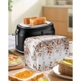 thumbnail image 4 of Eucalyptus Leaves Toaster Cover 4 Slice, Large Kitchen Appliance Covers, Grey Pink Summer Botanical Toaster Oven Cover with Loop, Bread Machine Cover Polyester Dust Cover Protection, 4 of 4
