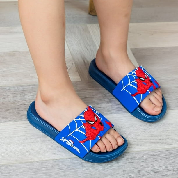 Nuevos zapatos antideslizantes de Disney Spider-Man para niños, zapatos de baño para padres e hijos, zapatos de playa Iron Man