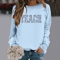 thumbnail image 2 of ZSQDM Women's Hoodless Sweatshirt Womens Casual Crewneck Sweatshirt Shirt Soft Lightweight Loose Top Teacher Sweatshirt for Women School Outfits Teach Graphic Sweatshirts Oversized Crewneck Tops Xxl), 2 of 6