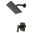 thumbnail image 6 of Shower Faucet Set 8" Black Rain Shower Head Combo with Valve Kit Wall Mounted, 6 of 22