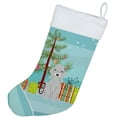 thumbnail image 2 of Carolines Treasures BB4215CS Merry Christmas Tree Bedlington Terrier Blue Christmas Stocking  Large multicolor, 2 of 2