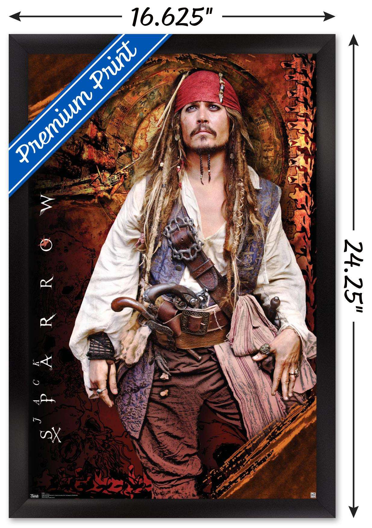 Disney Pirates of the Caribbean: On Stranger Tides - Johnny Depp Wall Poster, 14.725" x 22.375", Framed - image 3 of 5