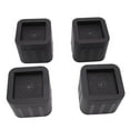 thumbnail image 5 of YUMILI Furniture Risers - 4Pcs 3.5In ABS Rubber Stackable Square Bed Leg Heightening Pad, Couch Leg Protector Risers with Pad Lid Home for Couch Bed Cabinet Leg, Black, 5 of 8