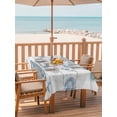 thumbnail image 2 of Outdoor Tablecloth with Umbrella Hole for Patio/Picnic/Party/Camping, Coastal Beach Waterproof Table Cloth Rectangle Table Cover Washable, Ocean Nautical Surfboards Starfish Wood Grain (52"x 70"), 2 of 9