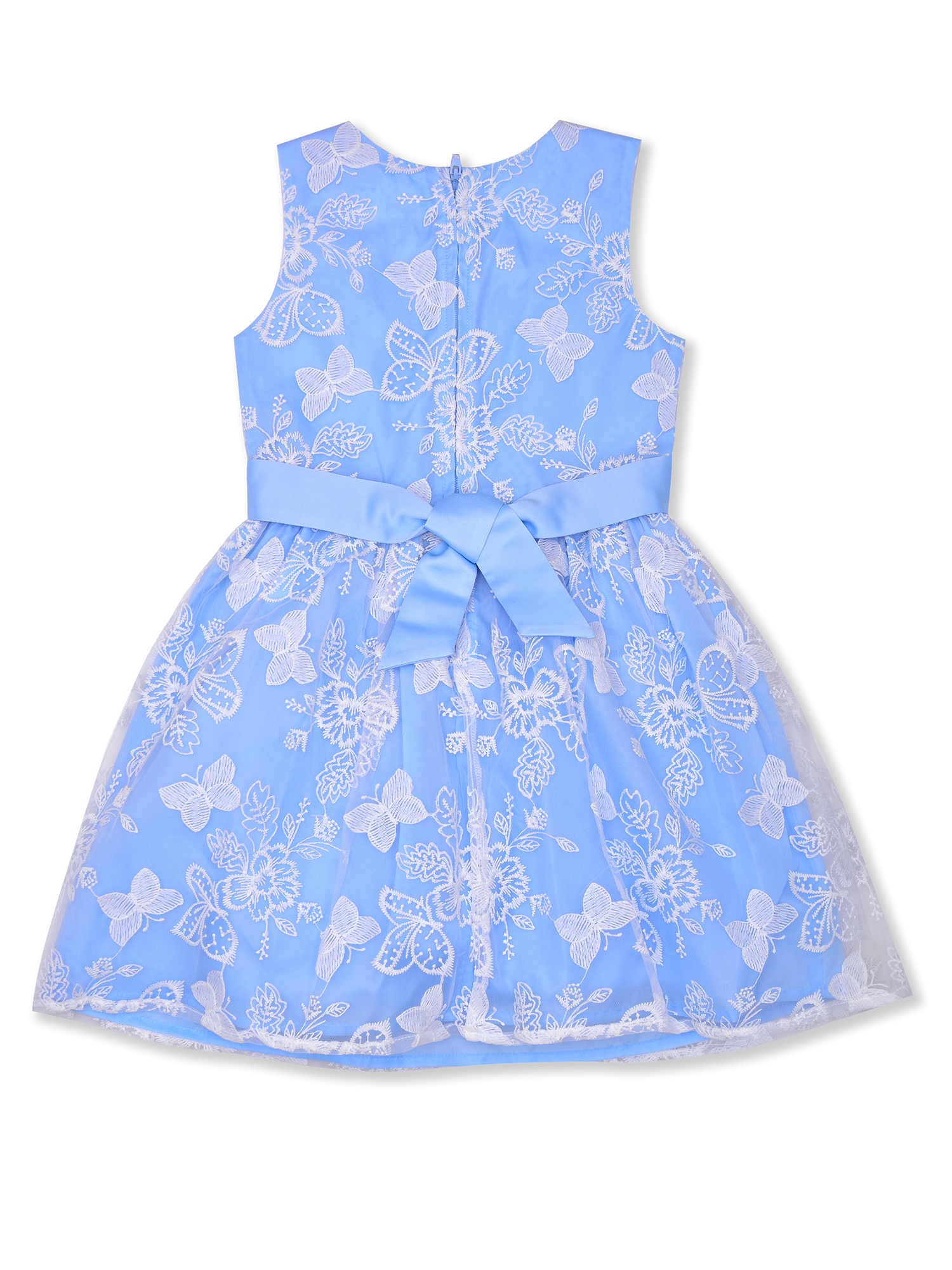 Wonder Nation Girls Butterfly Embriodery Sleeveless Dress, Sizes 4-18 & Plus - image 2 of 3