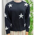 thumbnail image 7 of Maplenight Sweaters for Women Star Print Crew Neck Knit Pullover Long Sleeve Drop Shoulder Loose Fit Casual Fall Sweater, 7 of 7