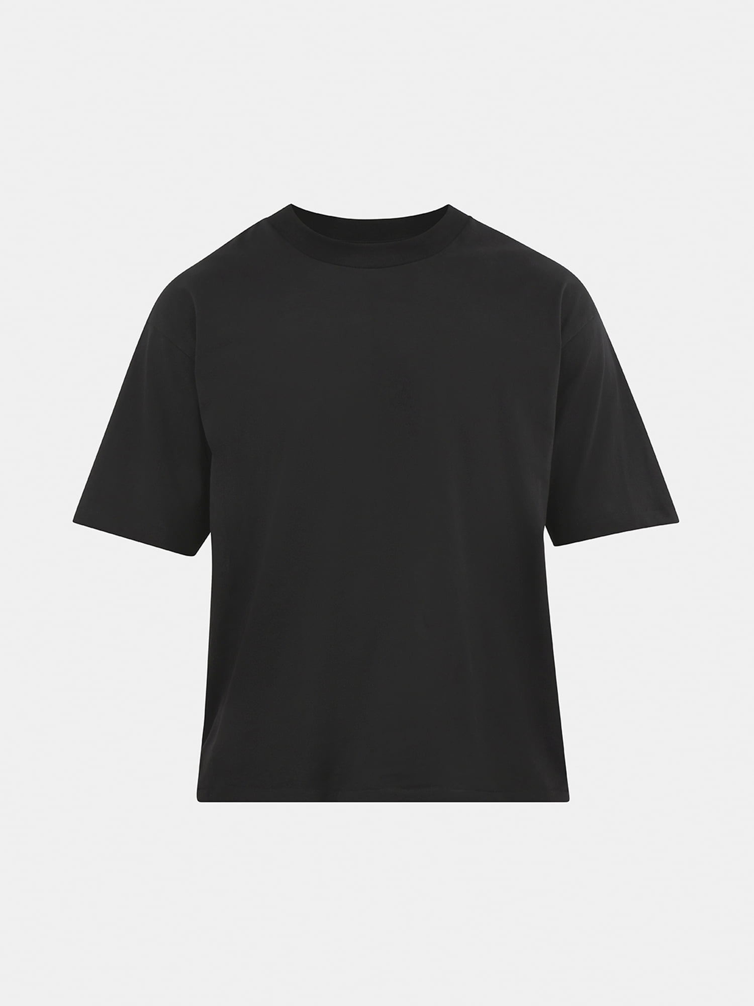 No Boundaries Cotton Oversized Cropped Tee with Short Sleeves, 2-Pack, Men's and Big Men's XS-5XL