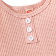 thumbnail image 4 of Kmbangi 2Pcs Toddlers Summer Tracksuit, Solid Color Ribbed Vest + Shorts, 4 of 5