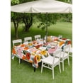 thumbnail image 4 of Outdoor Tablecloth with Umbrella Hole for Patio/Picnic/Party/Camping, Spring Flowers Waterproof Table Cloth Rectangle Table Cover Washable, Watercolor Floral Daisy Poppy Plants Rustic (52"x 70"), 4 of 8