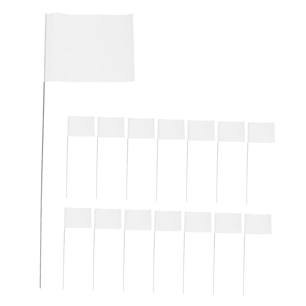 RUNROTOO 25Pcs Garden Flags for Outside Use and Distance Measurement