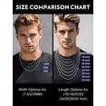 thumbnail image 5 of Bandmax 3MM Long Twisted Rope Chain for Men Women 28 Inch Stainless Steel Layer Chain Necklaces Solid Cable Rope Chain for Pendant Jewelry Gift, 5 of 9