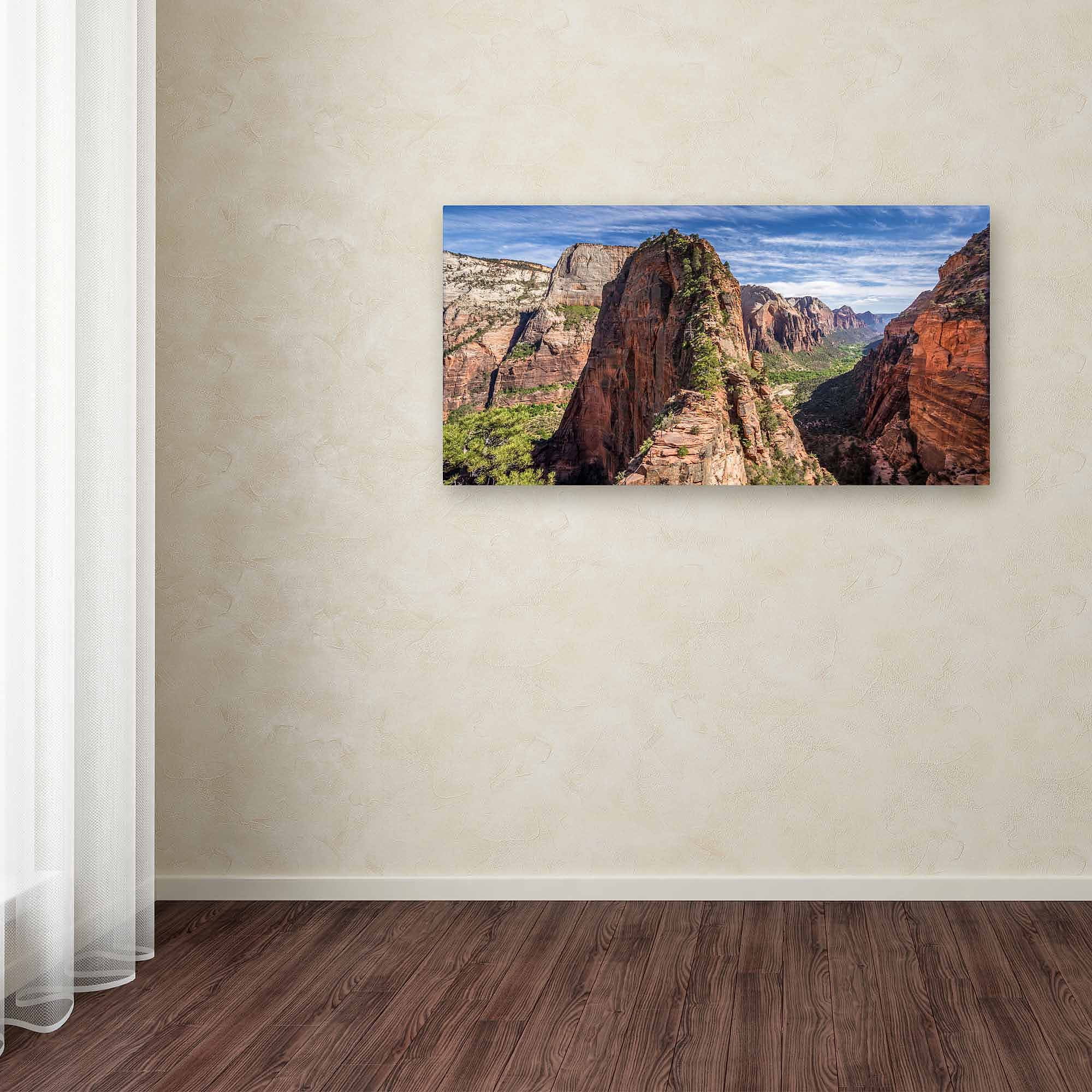 Trademark Fine Art "Angels Landing" Canvas Art by Pierre Leclerc