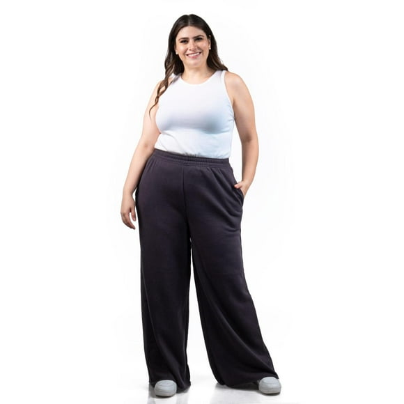 Pants de pierna ancha Roman Fashion /Tallas Extras, 38838 (Gris) gris 38