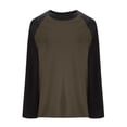 thumbnail image 2 of zbxnLI Womens Shirts Crew Neck Long Sleeve Color Block Shirt Baseball Fashion Tops Casual Clothing Shirts, 2 of 5