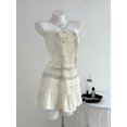 thumbnail image 5 of Women Sequin Decor Strapless Mini Dress with Ruffled Skirt, 5 of 7