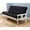 White/Black, variant on Kodiak Furniture Monterey Full Futon with Suede Fabric Mattress in White/Gray
