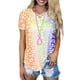 thumbnail image 3 of Camiseta con cuello en V y manga corta para niña, camiseta con estampado de verano para mujer, naranja, L Vogacara  AP001867-35, 3 of 5