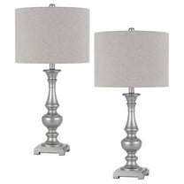 Cal Lighting 100W Nampa Resin Table Lamp With Hardback Drum Fabric Shade (Sold As Pairs)