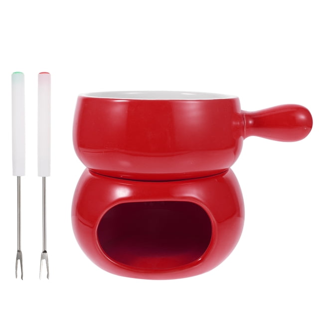 MasteelfCA 1 Set of Practical Chocolate Pot Chocolate Fondue Ceramic Cheese Melting Pot