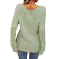 thumbnail image 4 of Langwyqu Fashion Women Autumn Winter Long Sleeve Knit Sweater Female Pullovers, 4 of 4