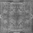 thumbnail image 1 of Ahgly Company Indoor Square Medallion Gray Traditional Area Rugs, 4' Square, 1 of 1
