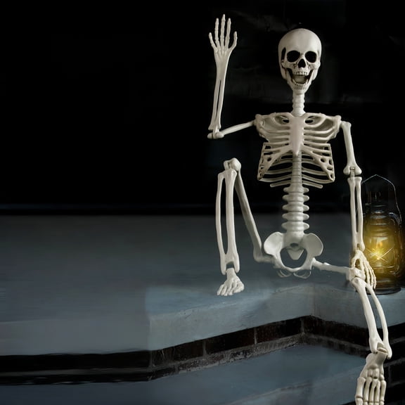 DUNCHATY 3FT Halloween Skeleton, Hanging Skeleton - Lightweight Indoor/Outdoor Halloween Prop with Posable Joints, Horror Decor for Windows/Trees (2026 New)