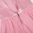 thumbnail image 4 of Uhnice Flower Girl Dress Satin V-Back Ball Gown for Wedding Party with Bowknot (Pink, 4-5T/110), 4 of 7