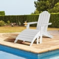 thumbnail image 1 of Patiojoy Outdoor Adirondack Chair W/Ergonomic Design&Ottoman Lounge Armchair HDPE chair for Yard&Patio White, 1 of 7