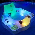 thumbnail image 4 of Yucurem U-shaped Inflatable Pool Float, Pool Lounger with 2 Cup Holders, Floating Pool Chair for Adults, 4 of 10