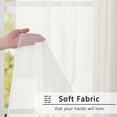 thumbnail image 3 of Chyhomenyc Cream Sheer Curtains 84 Inches Long 2 Panels Set, Light Filtering Solid Window Curtain Panels for Living Room, Rod Pocket Soft Voile Curtain Drapes for Bedroom，Each 42"Wx84"L, 3 of 8
