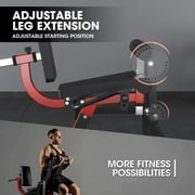 Syedee 3 IN 1Leg Extension and Curl Machine, 450 lbs Adjustable Leg Curl with Plate Loaded, Leg Extender for Home Gym