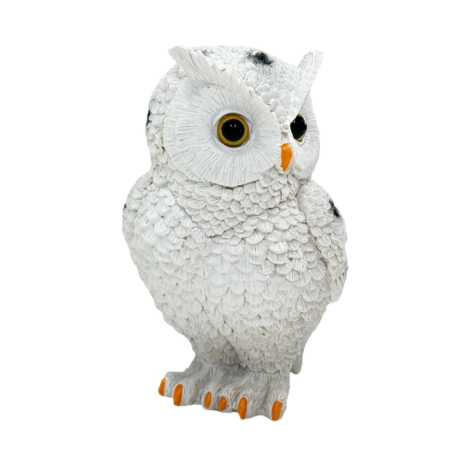 Abbraccia Owl Figurine Sculpture Realistic Resin Statue Ornament Bird Craft Decoration Lifelike Feather Textures Vivid Detail Suitable for Office Desktop Home B