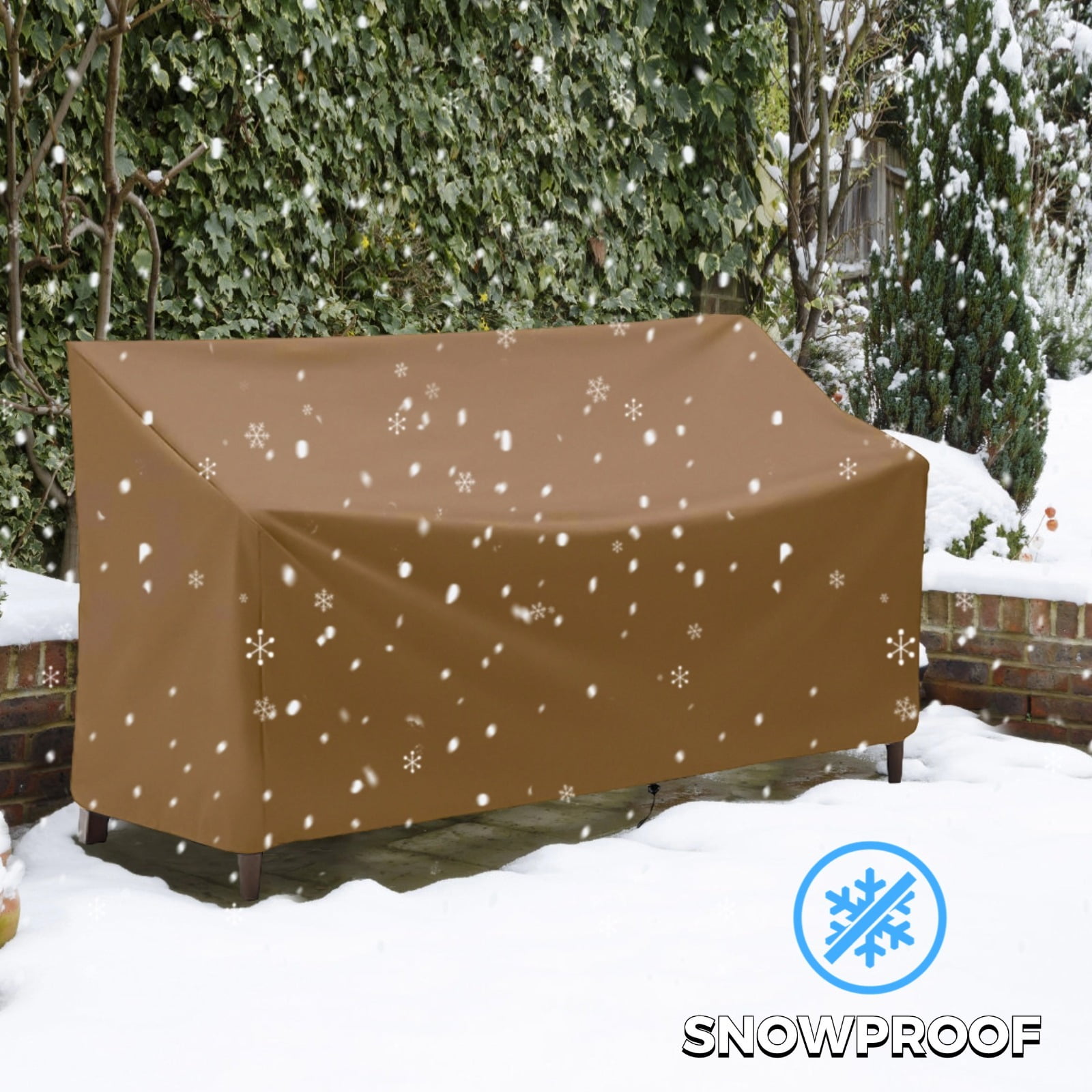 Outdoor Bench Cover, Waterproof Outdoor Patio Furniture Cover for 4-seater Bench, Heavy-duty Oxford Cloth Garden Sofa Chair Cover