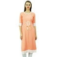 thumbnail image 1 of Bimba Women Rayon Tunic 3/4 Sleeve Chic kurti Kurta Indian Ethnic Dress, 1 of 8