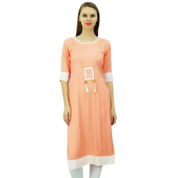 Bimba Women Rayon Tunic 3/4 Sleeve Chic kurti Kurta Indian Ethnic Dress