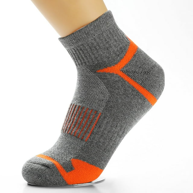 Orange Stockings Men's Colored Breathable Personalized Sweat Absorbing Towel Bottom Outdoor Loop Socks Sports Socks