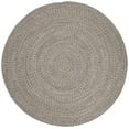 thumbnail image 2 of SAFAVIEH Braided Harmon Geometric Cotton Reversible Area Rug, Ivory/Beige, 5' x 5' Round - Coastal Design, Ivory & Beige, Cotton, Hand Woven Pattern, Ideal for Entryway, Kitchen, Living Room, Office, 2 of 10