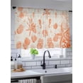 thumbnail image 5 of Sheer Curtains 45 Inch Length 2 Panels Set for Kitchen, Orange Coastal Starfish Semi Sheer Curtains for Windows, Farmhouse Nautical Coral Conch Voile Window Treatments Rod Pocket Curtain, 5 of 7