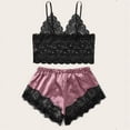 thumbnail image 6 of Women's Lace Cami Top with Shorts with Panties 2 Piece Set Sexy Lingerie Pajama Set, 6 of 6