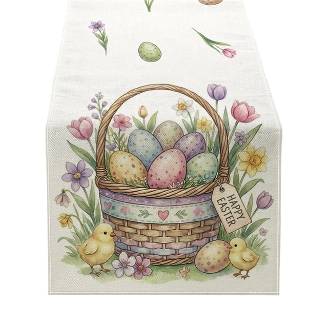 zhangmingg Egg Table Runner Decorative Centerpiece for Holiday Dining Party Spring Celebration