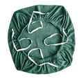 thumbnail image 4 of Fundas elásticas de jacquard para silla de ordenador de oficina, extraíbles y lavables. Verde oscuro, 4 of 8