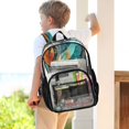 thumbnail image 7 of PVC Transparent Backpacks Clear Backpack for Travel and Outings Abstract Leaves, 7 of 7