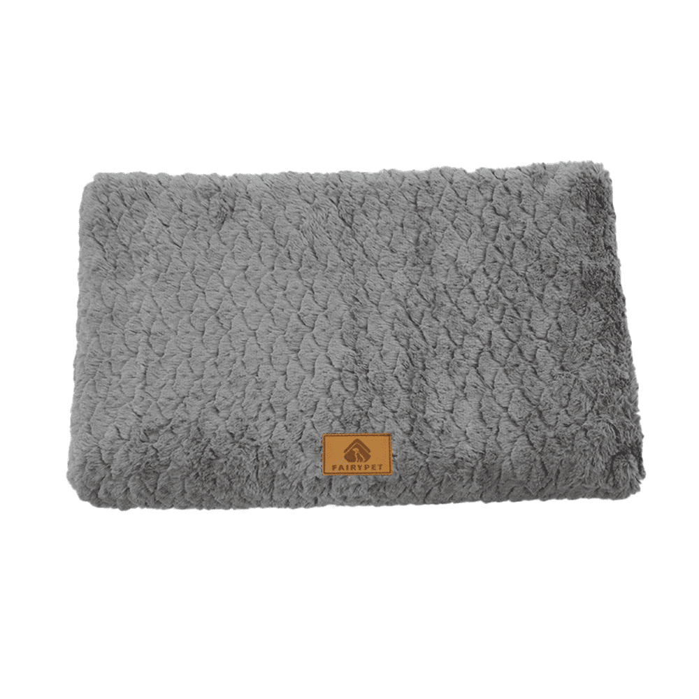 Washable Dog Bed with Egg Crate Foam, Plush Kennel Pad & Dog Crate Mat, Non-Slip Orthopedic Sleeping Mat for Large & Giant Dogs, Removable Cover, Gray, XL (41.3"x25.6"x2")