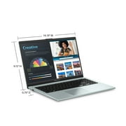 ASUS Vivobook 15.6” FHD PC Laptop, Intel i3-N305, 8GB, 256GB, Windows 11, Green Grey, E1504GA-WS34