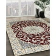 thumbnail image 2 of Ahgly Company Indoor Rectangle Traditional Reddish Brown Medallion Area Rugs, 4' x 6', 2 of 6
